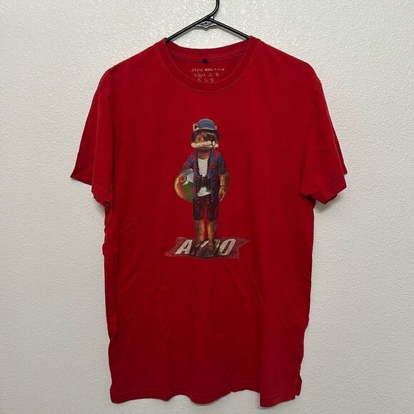 AKOO Men’s Red T-Shirt - Picture 1 of 5